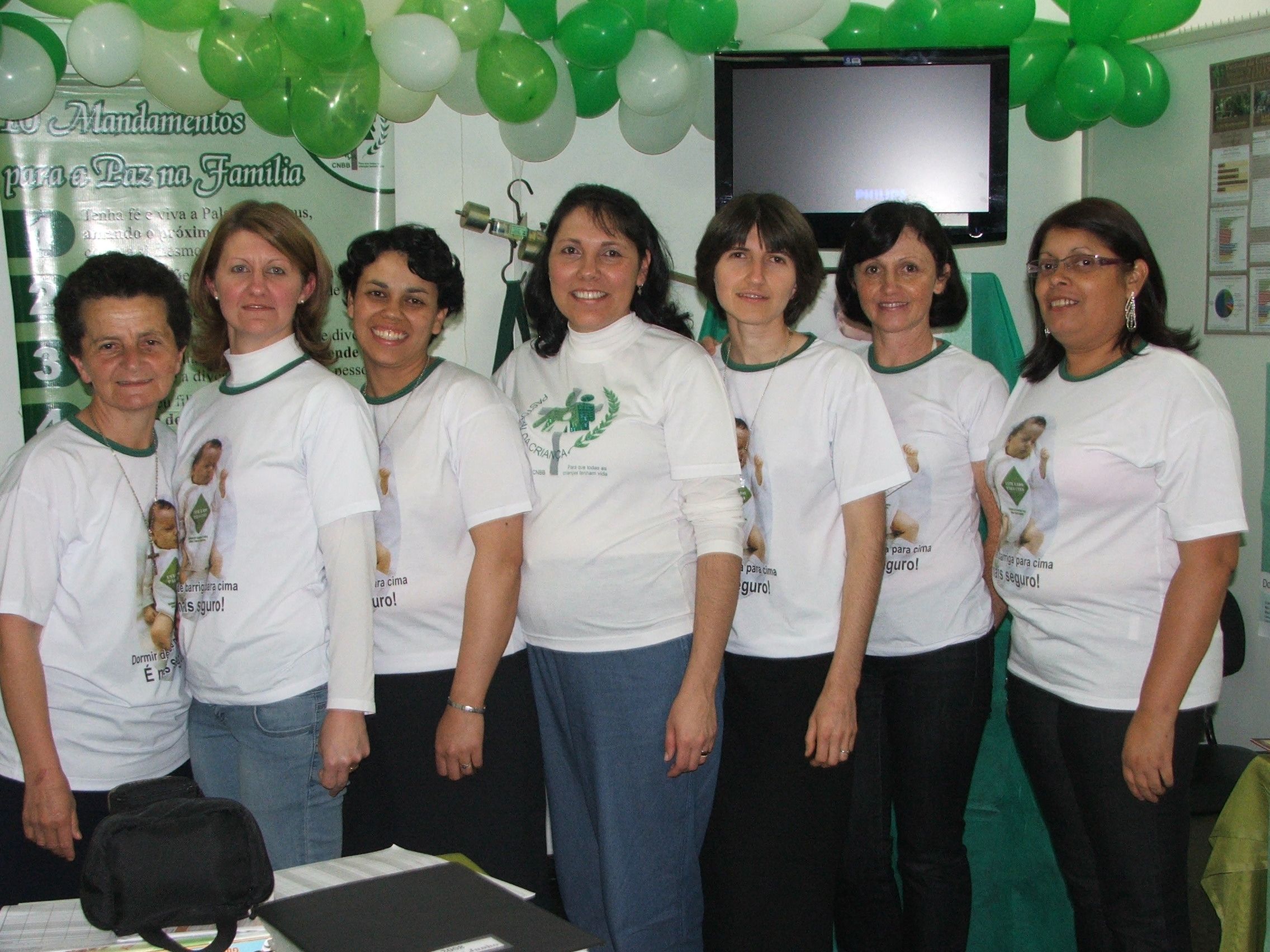 Voluntários da Pastoral da Criança presentes no evento