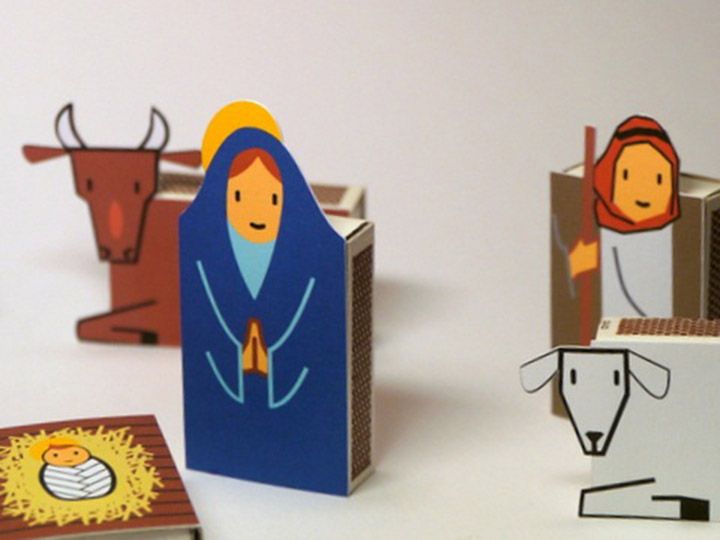 Presepio natalino com material reciclado